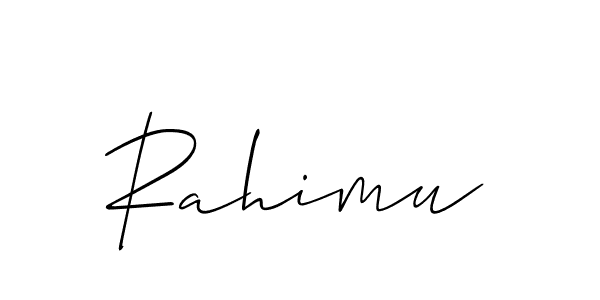 Rahimu stylish signature style. Best Handwritten Sign (Allison_Script) for my name. Handwritten Signature Collection Ideas for my name Rahimu. Rahimu signature style 2 images and pictures png
