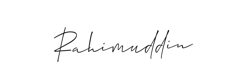 Also You can easily find your signature by using the search form. We will create Rahimuddin name handwritten signature images for you free of cost using Allison_Script sign style. Rahimuddin signature style 2 images and pictures png