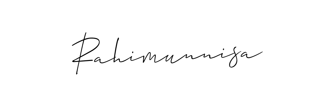 if you are searching for the best signature style for your name Rahimunnisa. so please give up your signature search. here we have designed multiple signature styles  using Allison_Script. Rahimunnisa signature style 2 images and pictures png