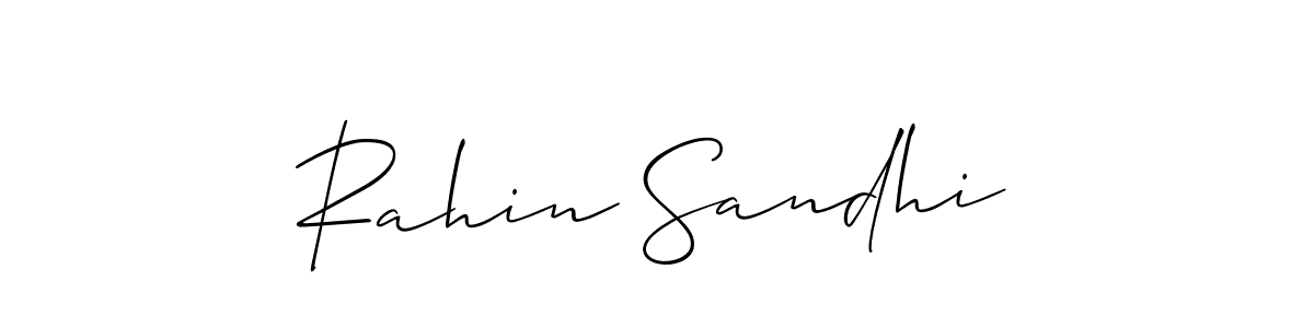 You should practise on your own different ways (Allison_Script) to write your name (Rahin Sandhi) in signature. don't let someone else do it for you. Rahin Sandhi signature style 2 images and pictures png