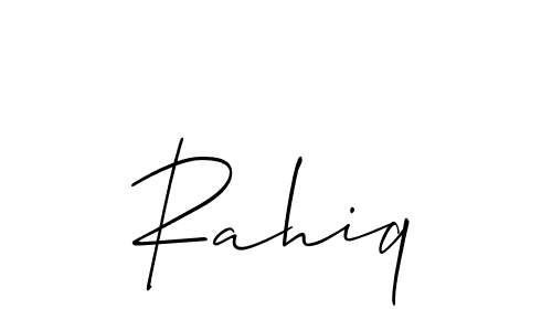 Similarly Allison_Script is the best handwritten signature design. Signature creator online .You can use it as an online autograph creator for name Rahiq. Rahiq signature style 2 images and pictures png