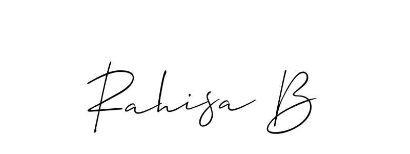 Once you've used our free online signature maker to create your best signature Allison_Script style, it's time to enjoy all of the benefits that Rahisa B name signing documents. Rahisa B signature style 2 images and pictures png
