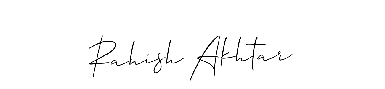 Use a signature maker to create a handwritten signature online. With this signature software, you can design (Allison_Script) your own signature for name Rahish Akhtar. Rahish Akhtar signature style 2 images and pictures png
