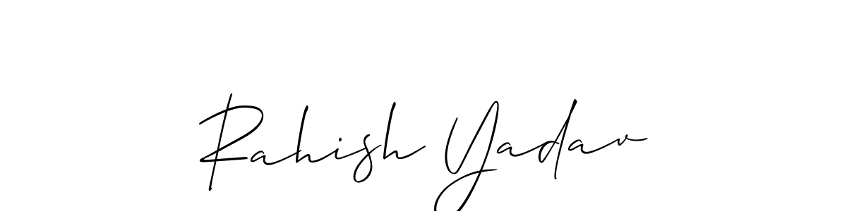 You should practise on your own different ways (Allison_Script) to write your name (Rahish Yadav) in signature. don't let someone else do it for you. Rahish Yadav signature style 2 images and pictures png