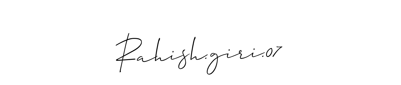 You can use this online signature creator to create a handwritten signature for the name Rahish.giri.07. This is the best online autograph maker. Rahish.giri.07 signature style 2 images and pictures png