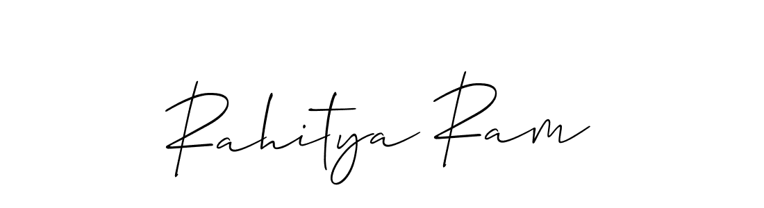 It looks lik you need a new signature style for name Rahitya Ram. Design unique handwritten (Allison_Script) signature with our free signature maker in just a few clicks. Rahitya Ram signature style 2 images and pictures png