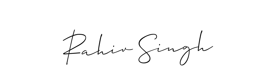 Create a beautiful signature design for name Rahiv Singh. With this signature (Allison_Script) fonts, you can make a handwritten signature for free. Rahiv Singh signature style 2 images and pictures png