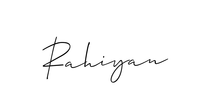 Make a beautiful signature design for name Rahiyan. Use this online signature maker to create a handwritten signature for free. Rahiyan signature style 2 images and pictures png