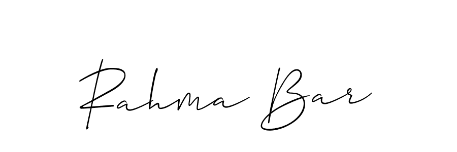 This is the best signature style for the Rahma Bar name. Also you like these signature font (Allison_Script). Mix name signature. Rahma Bar signature style 2 images and pictures png