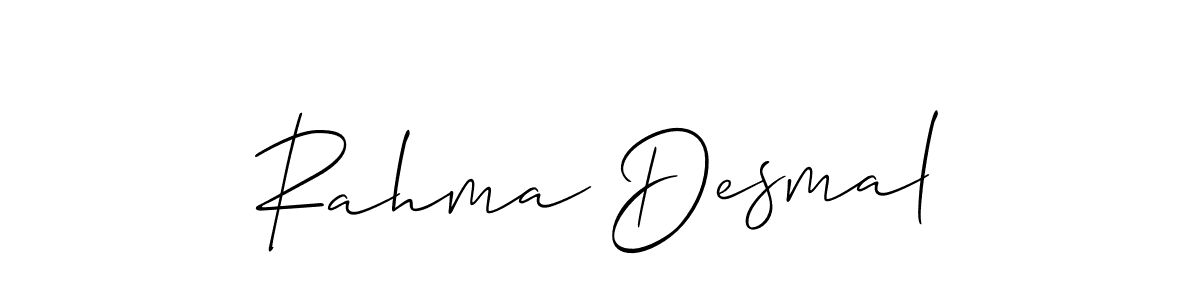Rahma Desmal stylish signature style. Best Handwritten Sign (Allison_Script) for my name. Handwritten Signature Collection Ideas for my name Rahma Desmal. Rahma Desmal signature style 2 images and pictures png
