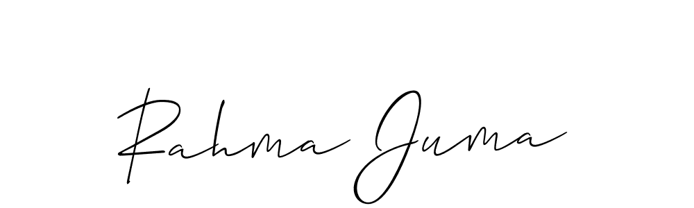 Design your own signature with our free online signature maker. With this signature software, you can create a handwritten (Allison_Script) signature for name Rahma Juma. Rahma Juma signature style 2 images and pictures png