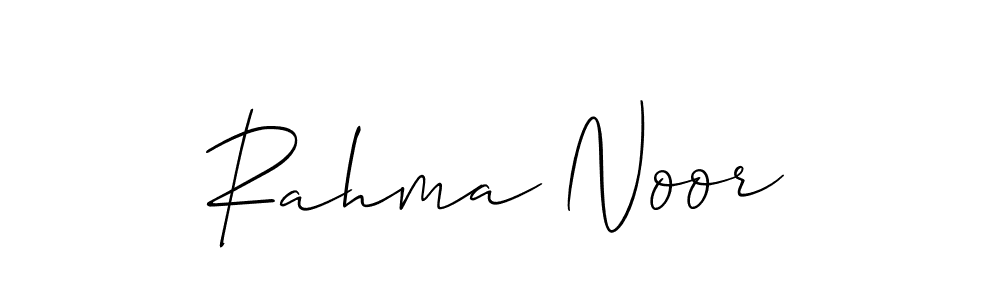 It looks lik you need a new signature style for name Rahma Noor. Design unique handwritten (Allison_Script) signature with our free signature maker in just a few clicks. Rahma Noor signature style 2 images and pictures png