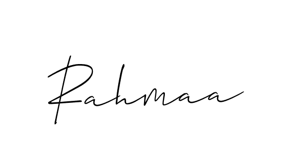 It looks lik you need a new signature style for name Rahmaa. Design unique handwritten (Allison_Script) signature with our free signature maker in just a few clicks. Rahmaa signature style 2 images and pictures png