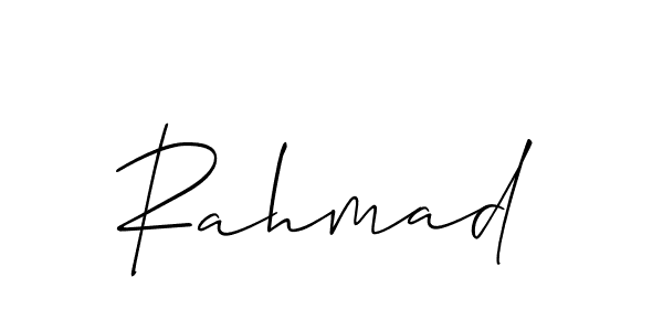 Make a short Rahmad signature style. Manage your documents anywhere anytime using Allison_Script. Create and add eSignatures, submit forms, share and send files easily. Rahmad signature style 2 images and pictures png