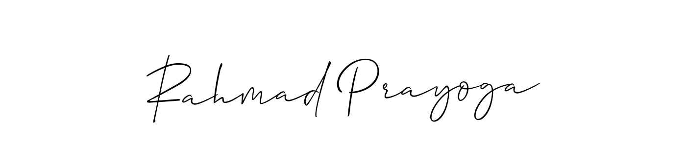 How to make Rahmad Prayoga signature? Allison_Script is a professional autograph style. Create handwritten signature for Rahmad Prayoga name. Rahmad Prayoga signature style 2 images and pictures png