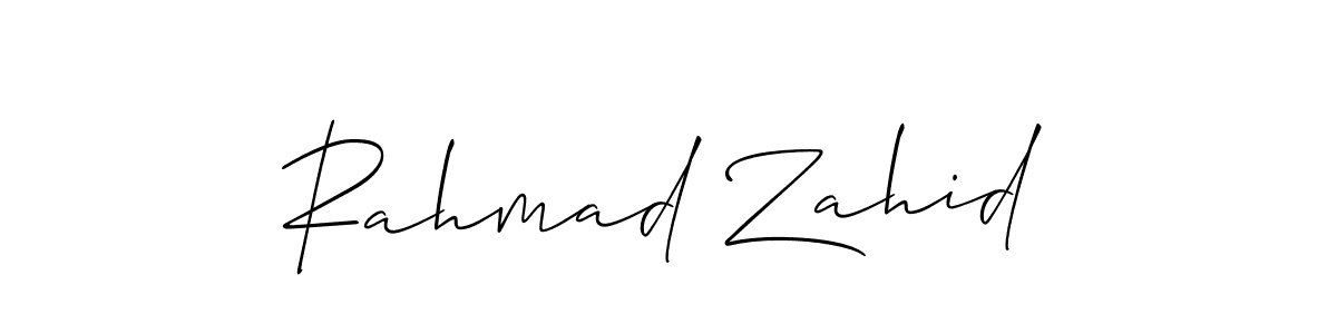 You should practise on your own different ways (Allison_Script) to write your name (Rahmad Zahid) in signature. don't let someone else do it for you. Rahmad Zahid signature style 2 images and pictures png