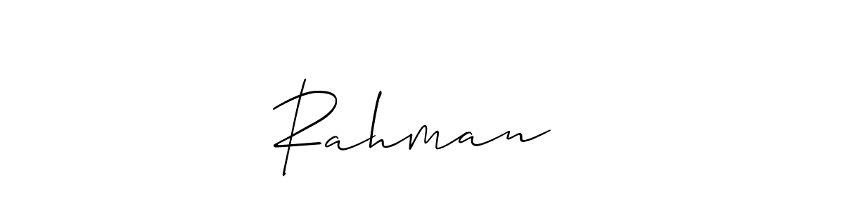 Create a beautiful signature design for name Rahman❤️. With this signature (Allison_Script) fonts, you can make a handwritten signature for free. Rahman❤️ signature style 2 images and pictures png