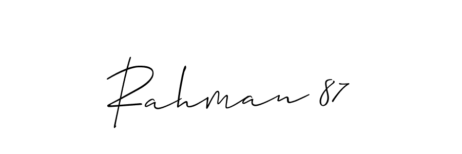 Best and Professional Signature Style for Rahman 87. Allison_Script Best Signature Style Collection. Rahman 87 signature style 2 images and pictures png