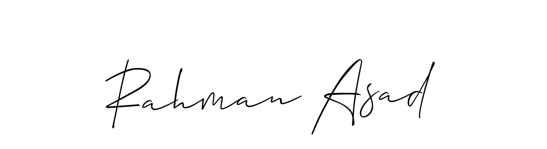 Rahman Asad stylish signature style. Best Handwritten Sign (Allison_Script) for my name. Handwritten Signature Collection Ideas for my name Rahman Asad. Rahman Asad signature style 2 images and pictures png