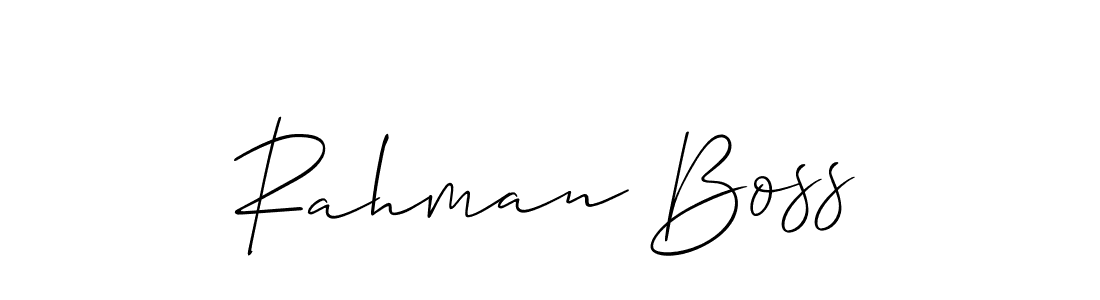 How to make Rahman Boss signature? Allison_Script is a professional autograph style. Create handwritten signature for Rahman Boss name. Rahman Boss signature style 2 images and pictures png