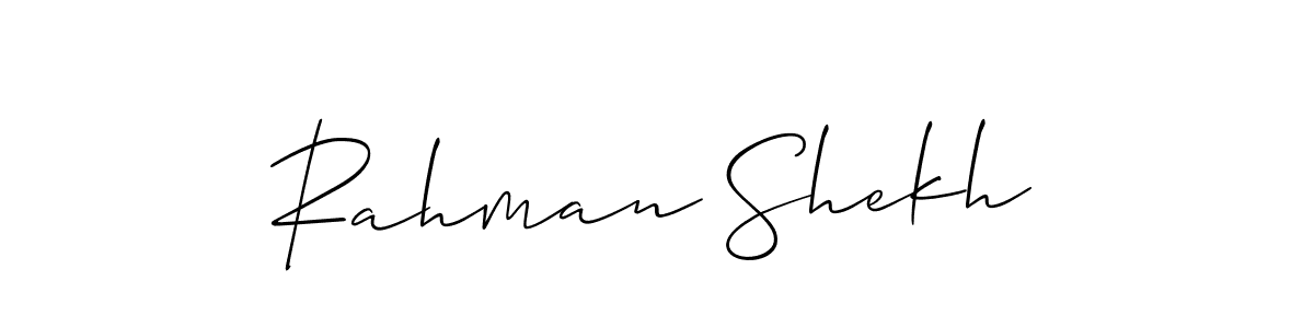 Rahman Shekh stylish signature style. Best Handwritten Sign (Allison_Script) for my name. Handwritten Signature Collection Ideas for my name Rahman Shekh. Rahman Shekh signature style 2 images and pictures png