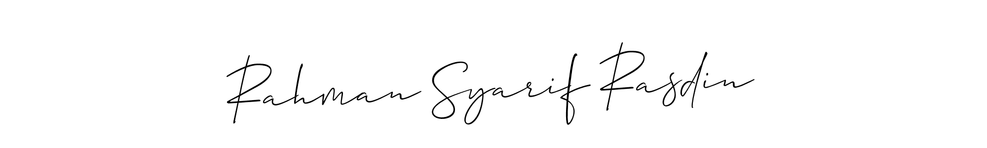 Make a beautiful signature design for name Rahman Syarif Rasdin. Use this online signature maker to create a handwritten signature for free. Rahman Syarif Rasdin signature style 2 images and pictures png