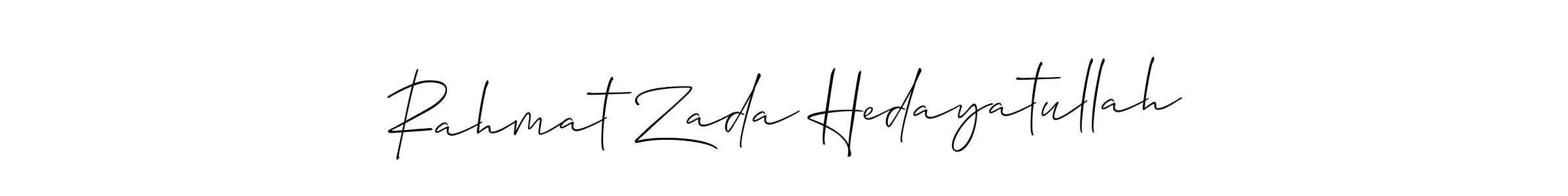 Use a signature maker to create a handwritten signature online. With this signature software, you can design (Allison_Script) your own signature for name Rahmat Zada Hedayatullah. Rahmat Zada Hedayatullah signature style 2 images and pictures png
