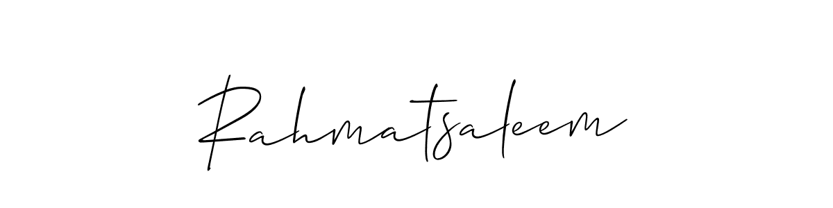 It looks lik you need a new signature style for name Rahmatsaleem. Design unique handwritten (Allison_Script) signature with our free signature maker in just a few clicks. Rahmatsaleem signature style 2 images and pictures png