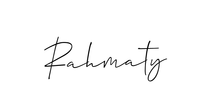 Check out images of Autograph of Rahmaty name. Actor Rahmaty Signature Style. Allison_Script is a professional sign style online. Rahmaty signature style 2 images and pictures png