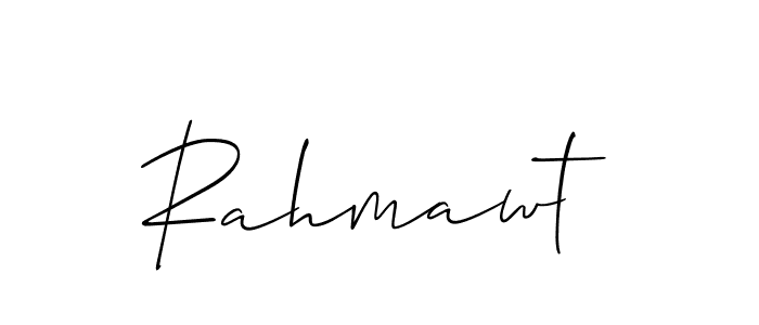 How to make Rahmawt name signature. Use Allison_Script style for creating short signs online. This is the latest handwritten sign. Rahmawt signature style 2 images and pictures png