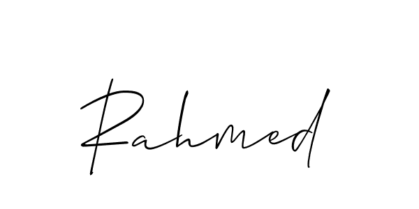 Rahmed stylish signature style. Best Handwritten Sign (Allison_Script) for my name. Handwritten Signature Collection Ideas for my name Rahmed. Rahmed signature style 2 images and pictures png