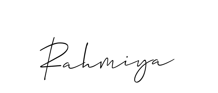 Once you've used our free online signature maker to create your best signature Allison_Script style, it's time to enjoy all of the benefits that Rahmiya name signing documents. Rahmiya signature style 2 images and pictures png