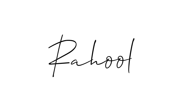 You should practise on your own different ways (Allison_Script) to write your name (Rahool) in signature. don't let someone else do it for you. Rahool signature style 2 images and pictures png