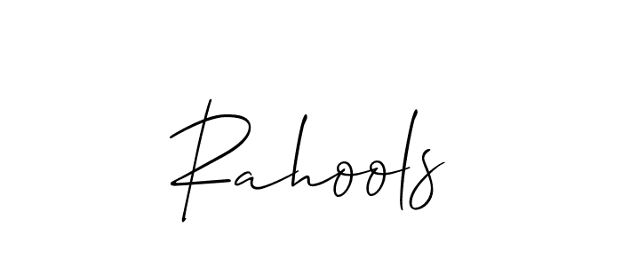 How to make Rahools signature? Allison_Script is a professional autograph style. Create handwritten signature for Rahools name. Rahools signature style 2 images and pictures png