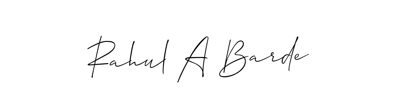 Create a beautiful signature design for name Rahul A Barde. With this signature (Allison_Script) fonts, you can make a handwritten signature for free. Rahul A Barde signature style 2 images and pictures png