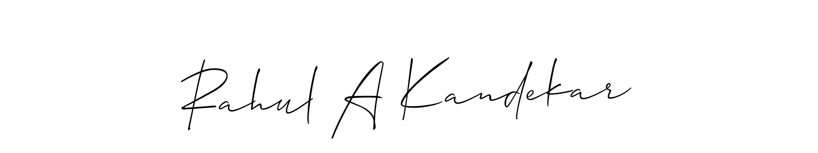 You can use this online signature creator to create a handwritten signature for the name Rahul A Kandekar. This is the best online autograph maker. Rahul A Kandekar signature style 2 images and pictures png