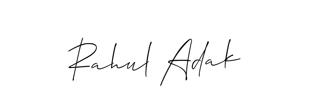 It looks lik you need a new signature style for name Rahul Adak. Design unique handwritten (Allison_Script) signature with our free signature maker in just a few clicks. Rahul Adak signature style 2 images and pictures png