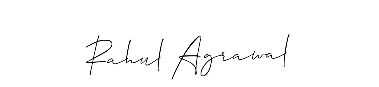 How to make Rahul Agrawal name signature. Use Allison_Script style for creating short signs online. This is the latest handwritten sign. Rahul Agrawal signature style 2 images and pictures png