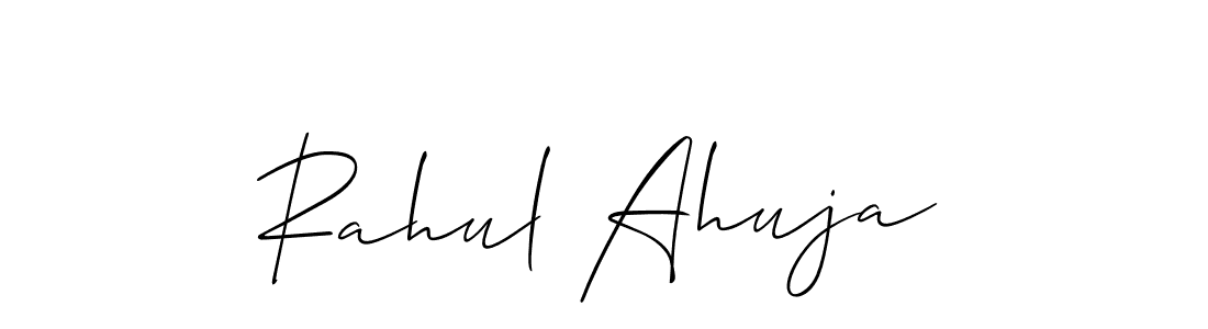 Make a short Rahul Ahuja signature style. Manage your documents anywhere anytime using Allison_Script. Create and add eSignatures, submit forms, share and send files easily. Rahul Ahuja signature style 2 images and pictures png