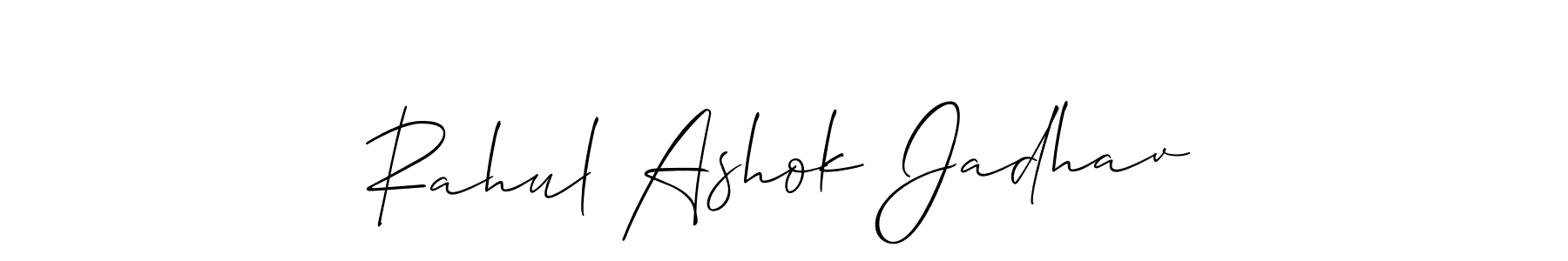 How to make Rahul Ashok Jadhav signature? Allison_Script is a professional autograph style. Create handwritten signature for Rahul Ashok Jadhav name. Rahul Ashok Jadhav signature style 2 images and pictures png