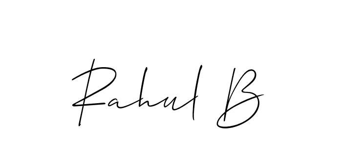 Create a beautiful signature design for name Rahul B. With this signature (Allison_Script) fonts, you can make a handwritten signature for free. Rahul B signature style 2 images and pictures png