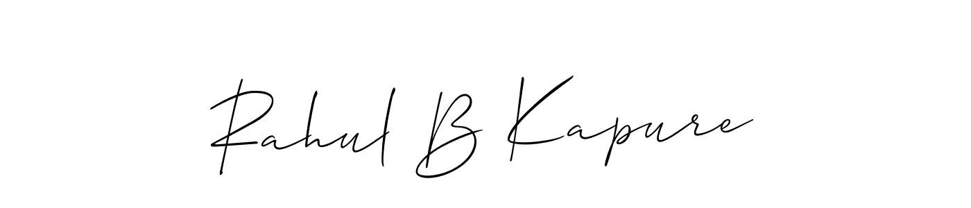 It looks lik you need a new signature style for name Rahul B Kapure. Design unique handwritten (Allison_Script) signature with our free signature maker in just a few clicks. Rahul B Kapure signature style 2 images and pictures png