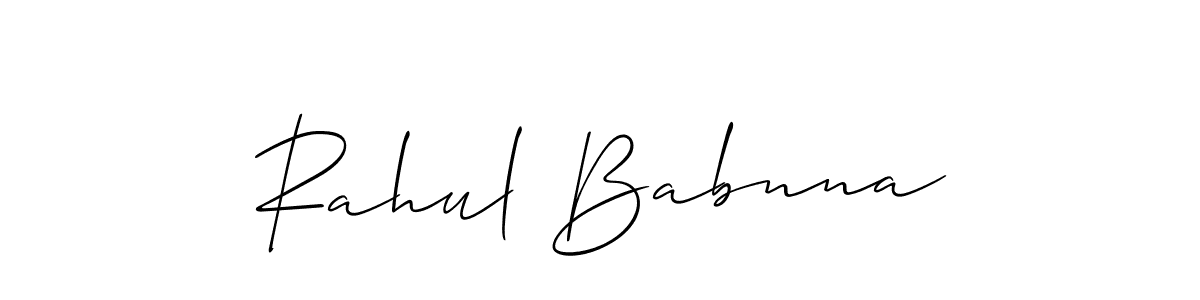 Use a signature maker to create a handwritten signature online. With this signature software, you can design (Allison_Script) your own signature for name Rahul Babnna. Rahul Babnna signature style 2 images and pictures png