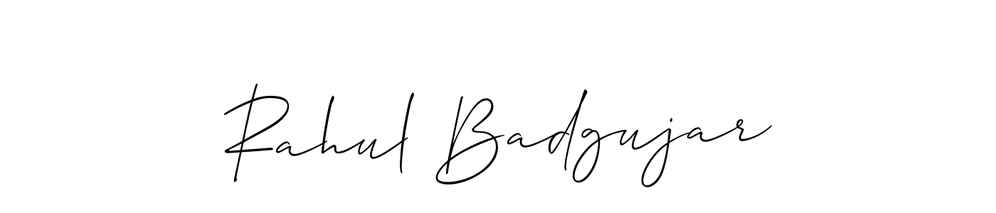 Make a beautiful signature design for name Rahul Badgujar. With this signature (Allison_Script) style, you can create a handwritten signature for free. Rahul Badgujar signature style 2 images and pictures png