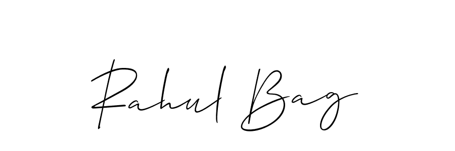 It looks lik you need a new signature style for name Rahul Bag. Design unique handwritten (Allison_Script) signature with our free signature maker in just a few clicks. Rahul Bag signature style 2 images and pictures png