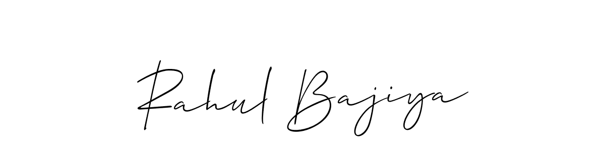 How to Draw Rahul Bajiya signature style? Allison_Script is a latest design signature styles for name Rahul Bajiya. Rahul Bajiya signature style 2 images and pictures png