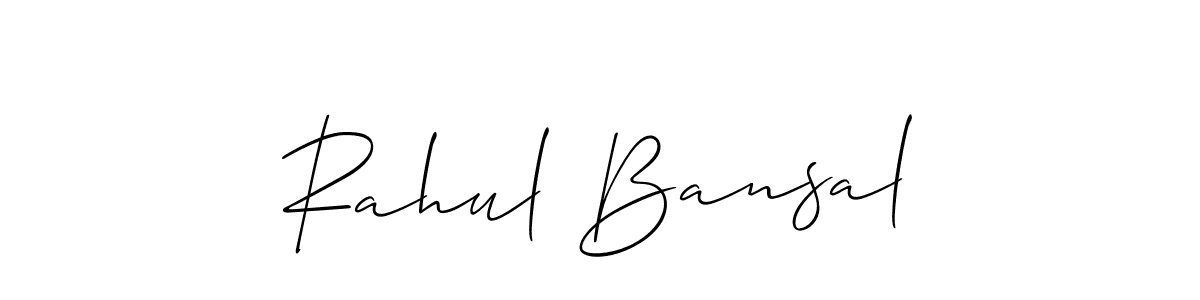 It looks lik you need a new signature style for name Rahul Bansal. Design unique handwritten (Allison_Script) signature with our free signature maker in just a few clicks. Rahul Bansal signature style 2 images and pictures png