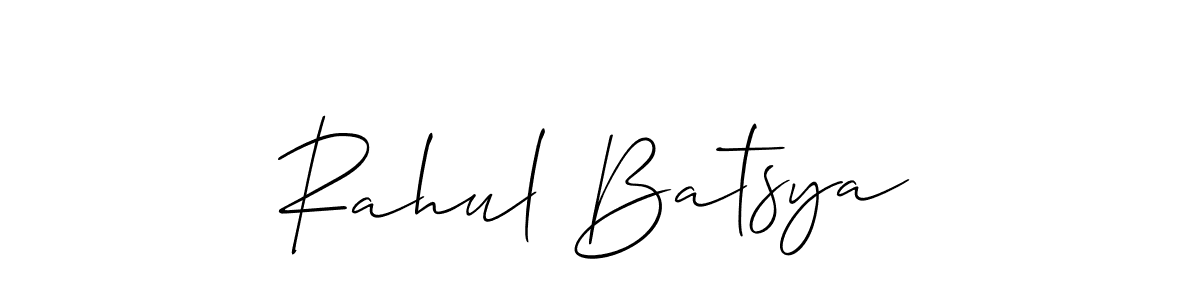 Use a signature maker to create a handwritten signature online. With this signature software, you can design (Allison_Script) your own signature for name Rahul Batsya. Rahul Batsya signature style 2 images and pictures png