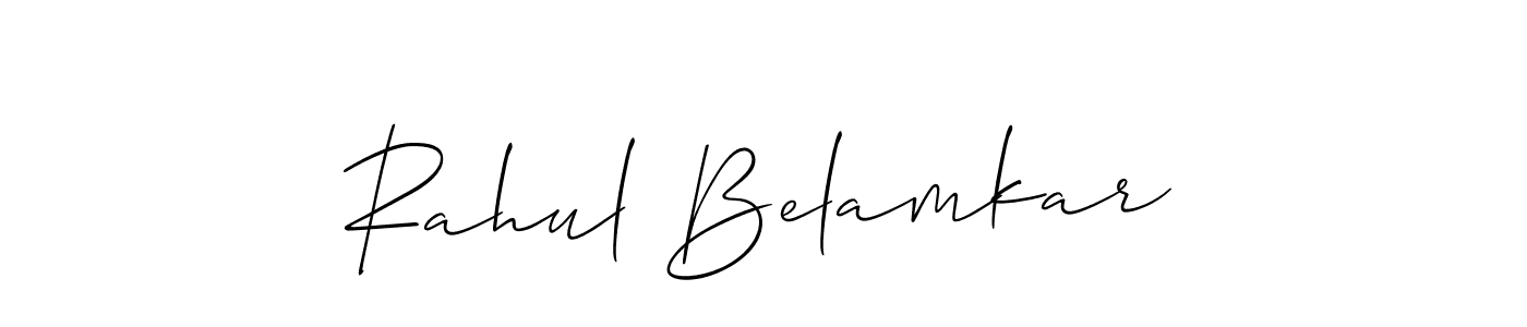 How to make Rahul Belamkar signature? Allison_Script is a professional autograph style. Create handwritten signature for Rahul Belamkar name. Rahul Belamkar signature style 2 images and pictures png