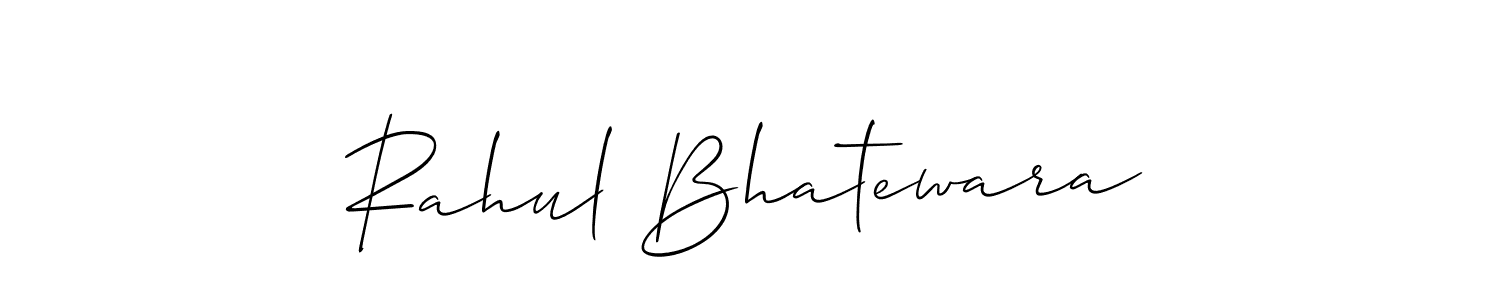 Allison_Script is a professional signature style that is perfect for those who want to add a touch of class to their signature. It is also a great choice for those who want to make their signature more unique. Get Rahul Bhatewara name to fancy signature for free. Rahul Bhatewara signature style 2 images and pictures png